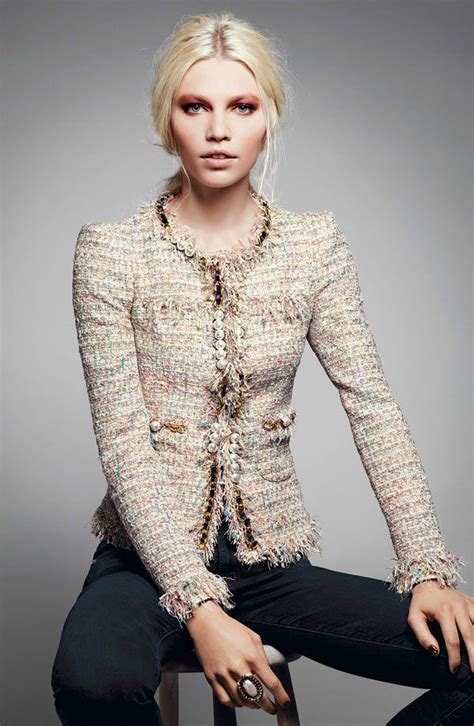 classic chanel tweed jacket and skirt|chanel tweed jacket look alike.